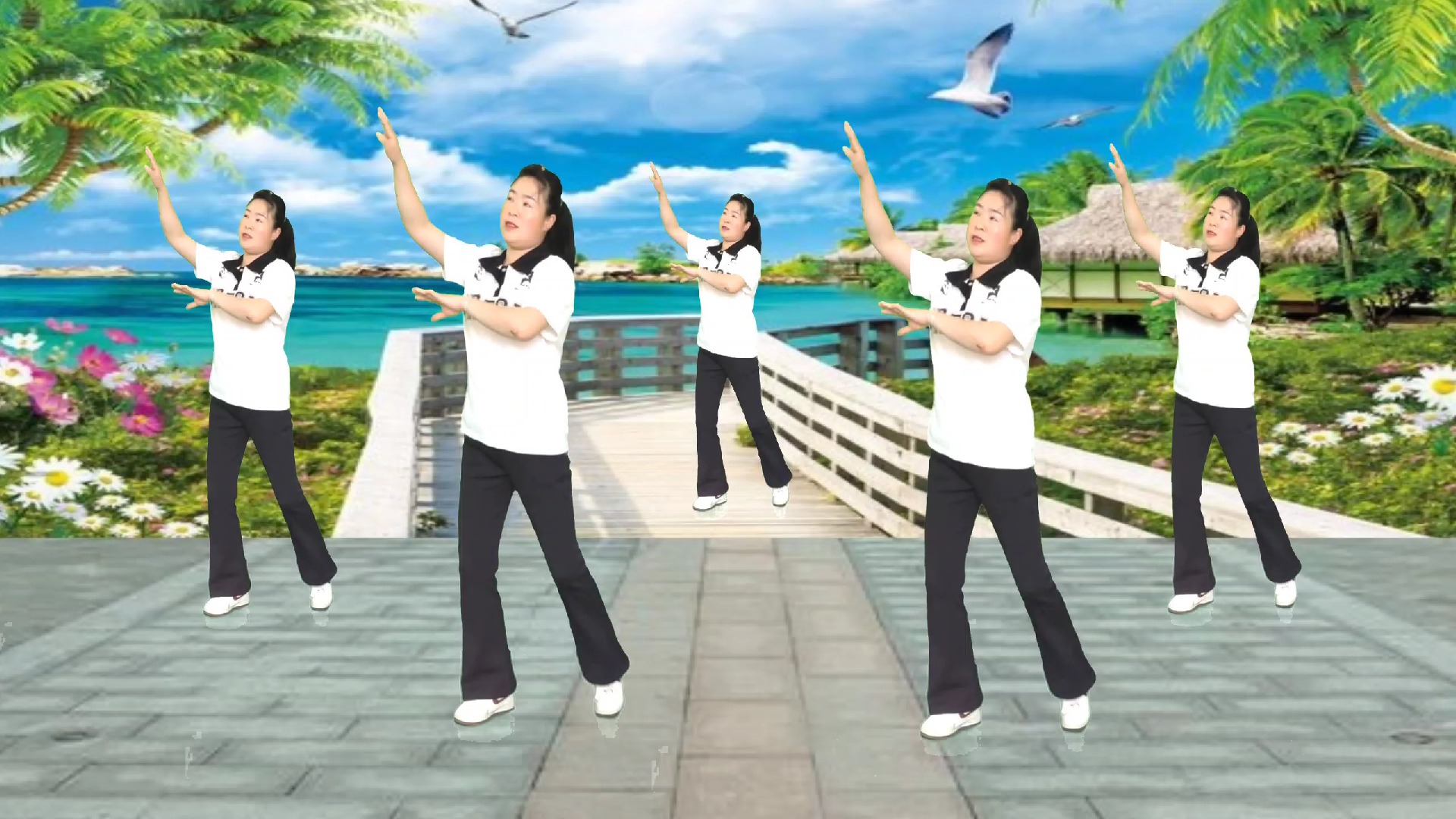 零基础32步广场舞《爱不停息》演唱:杨美华,简单易学,好听好看