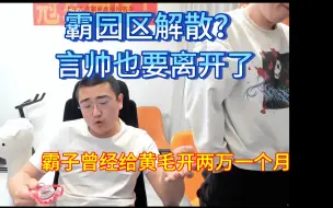 Video herunterladen: 霸园区解散，言帅也要离开了，曾经给黄毛开两万一月工资！言帅跟小黄毛一样的原因离开的