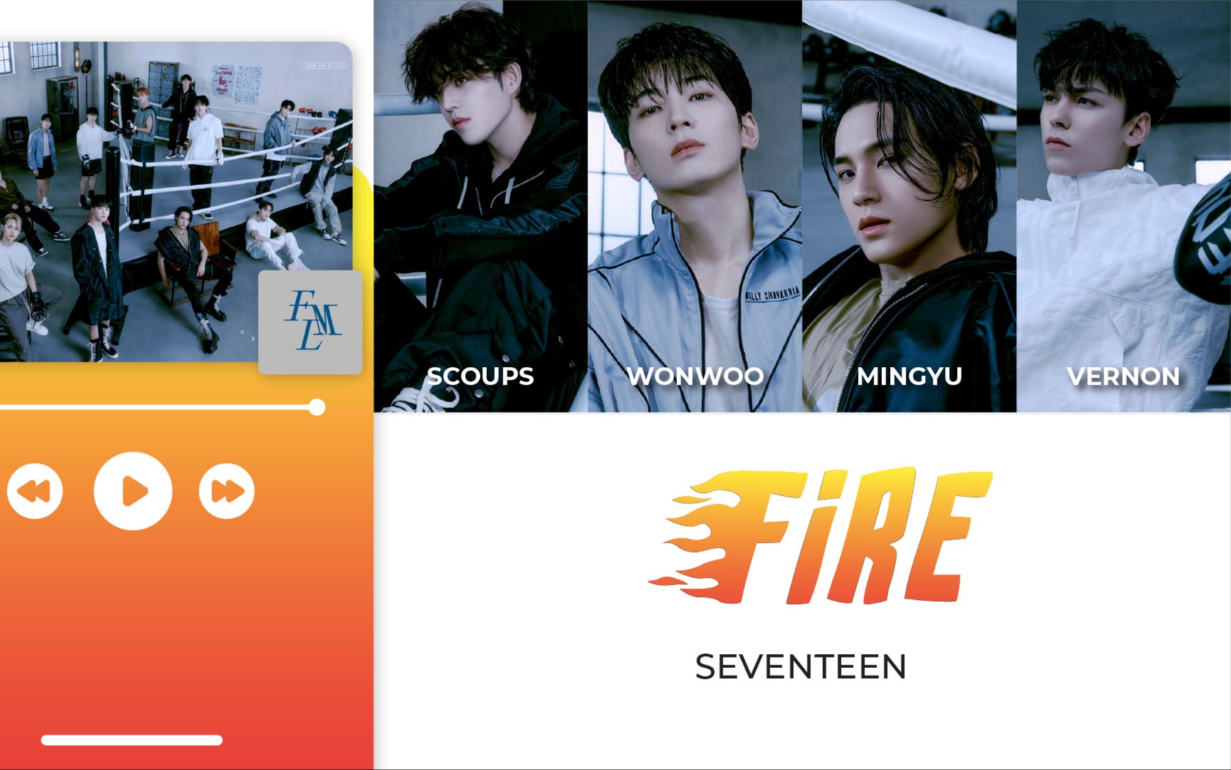 SEVENTEEN 黑泡队  Fire 火焰 [中英韩歌词分配]哔哩哔哩bilibili