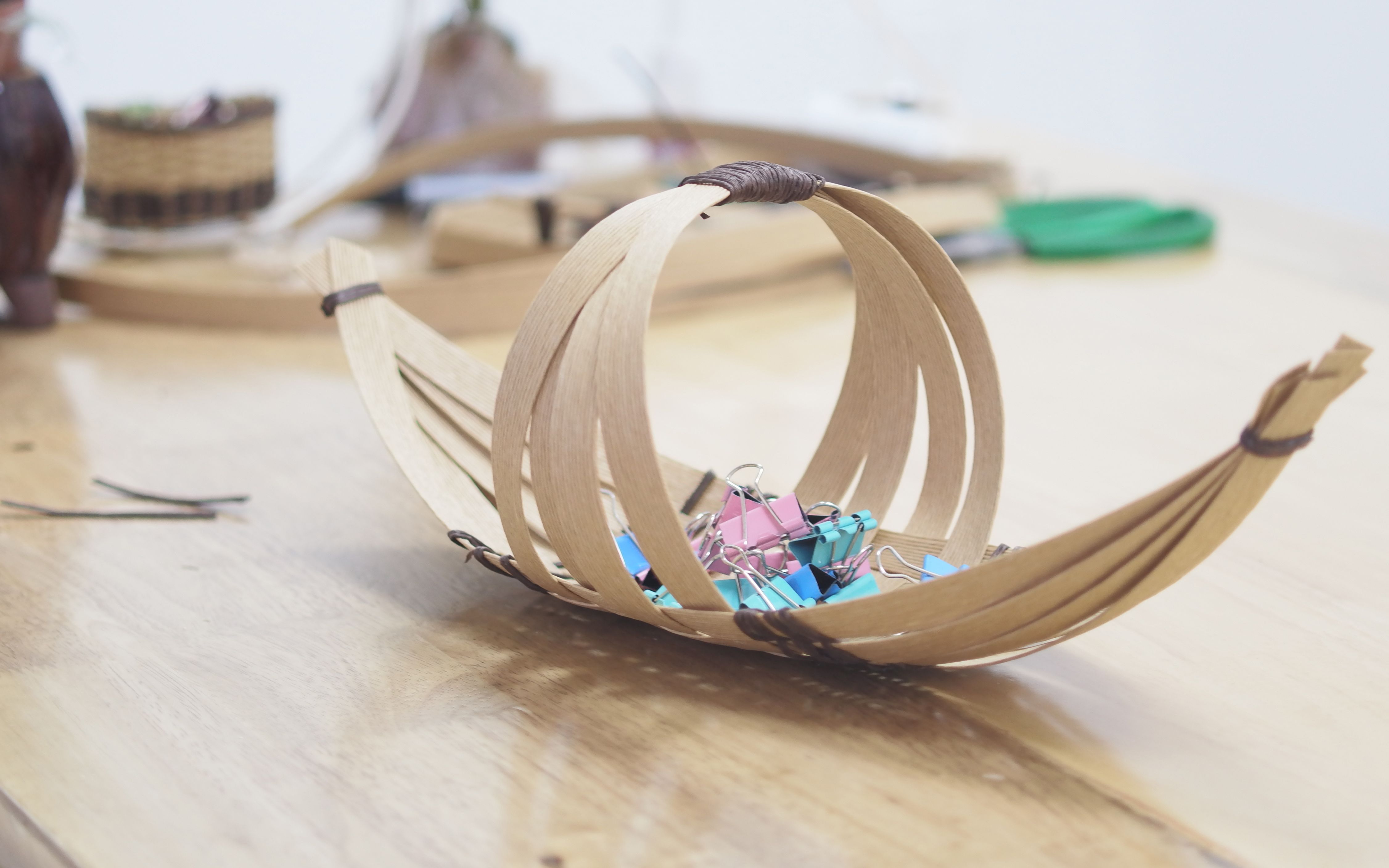 创意纸藤藤编小帆船篮,收纳篮 水果干果篮筐装饰花篮