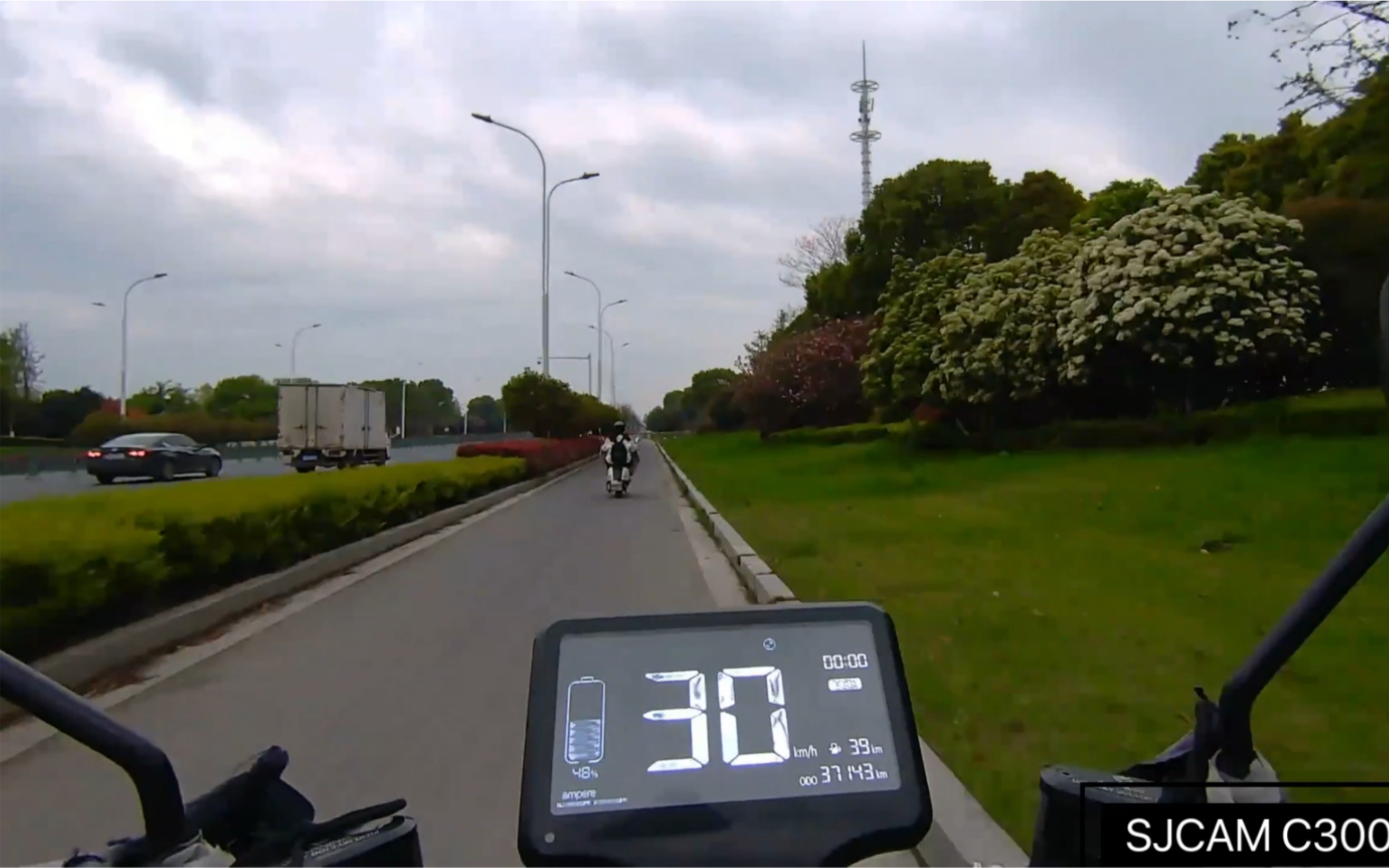 第一次用运动相机拍摄骑行画面