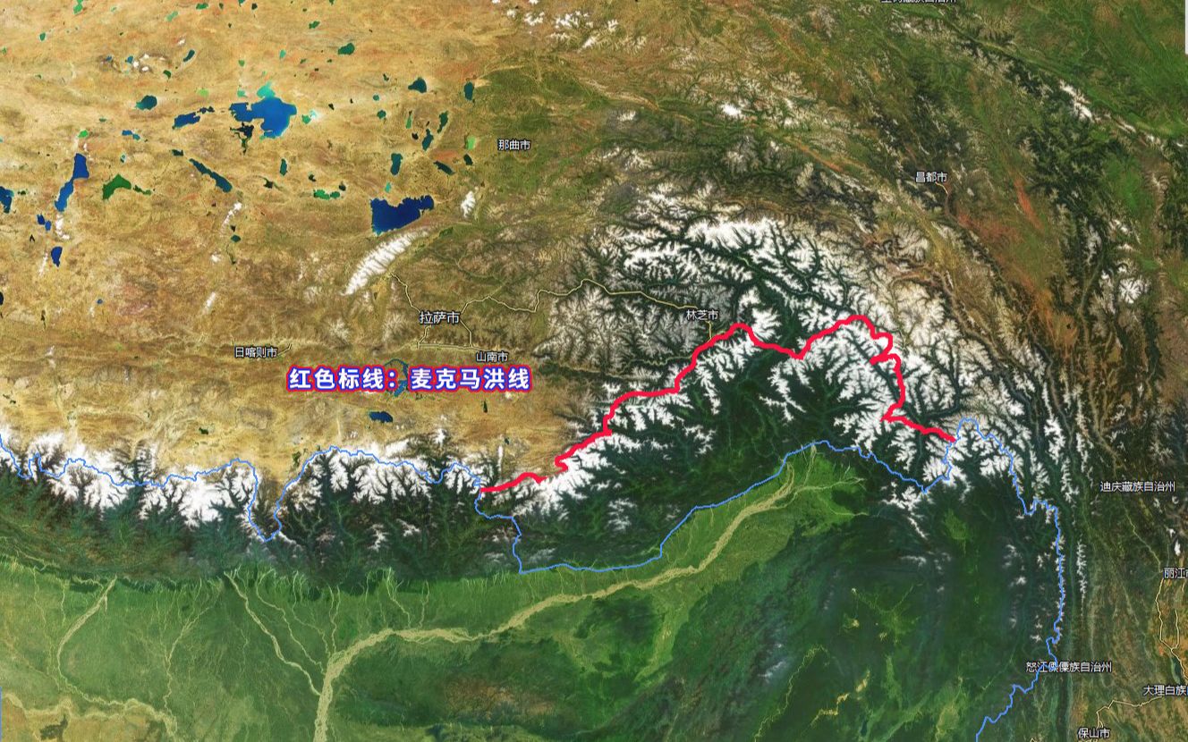 麦克马洪线:一条臭名昭著的线印度侵占中国喜马拉雅山南麓9万多平方