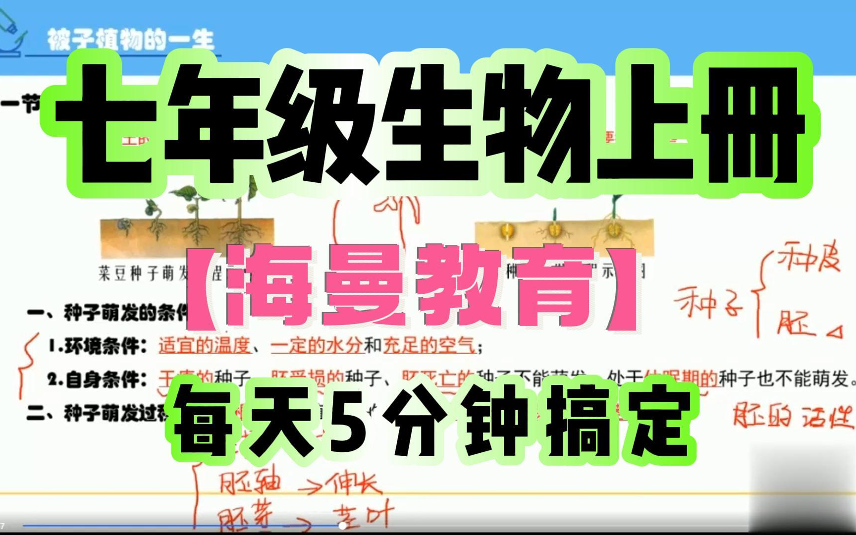 【全网最火最全,通宵上传】人教版初中生物 七年级上册 初一生物上册 初一上册生物 初中生物 生物哔哩哔哩bilibili