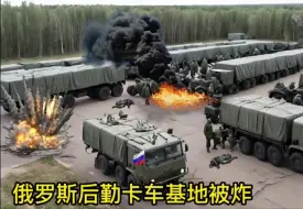 Скачать видео: 乌克兰太凶残了！俄罗斯后勤卡车基地覆灭瞬间，现场曝光！