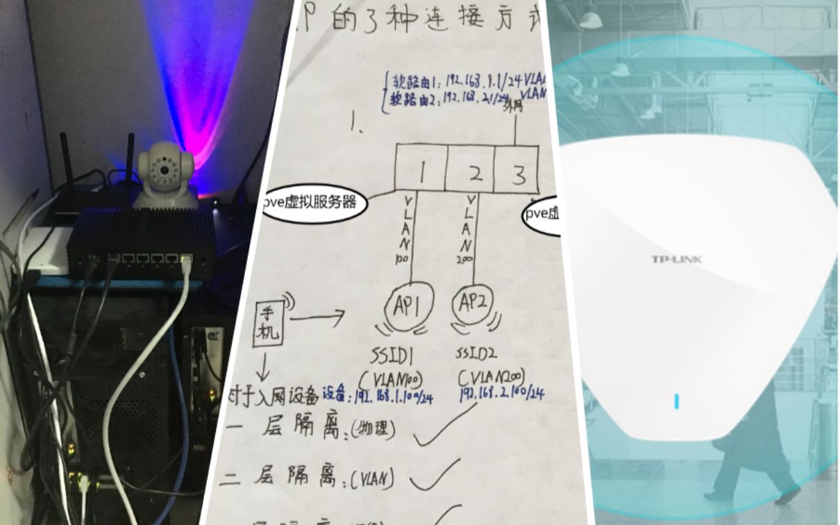 AP/无线路由器的3种连接方式(利用VLAN、网段、物理隔离科学上网、主人网络、客人网络)网络系统集成教程之——无线哔哩哔哩bilibili