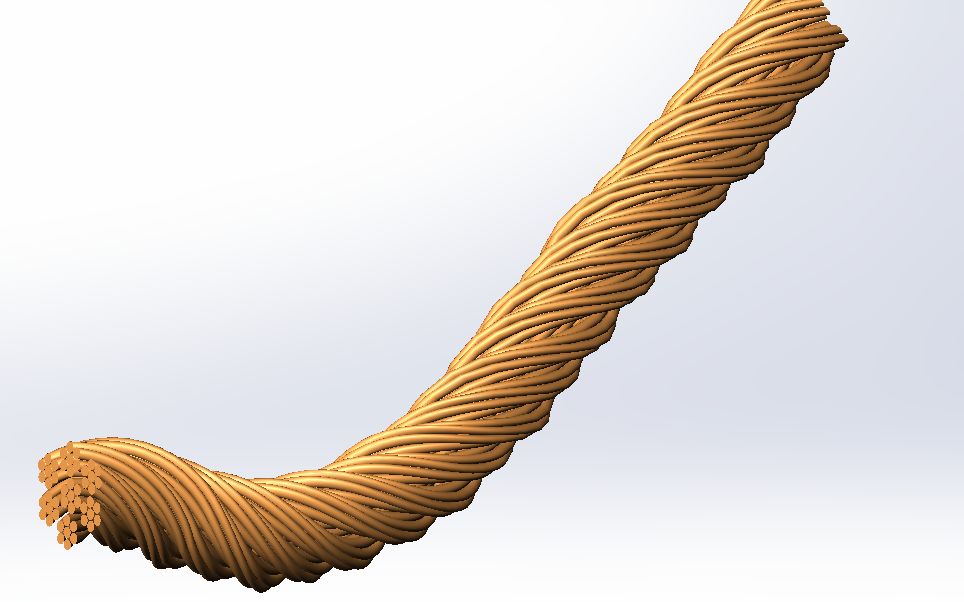 solidworks画柔性绳子图片