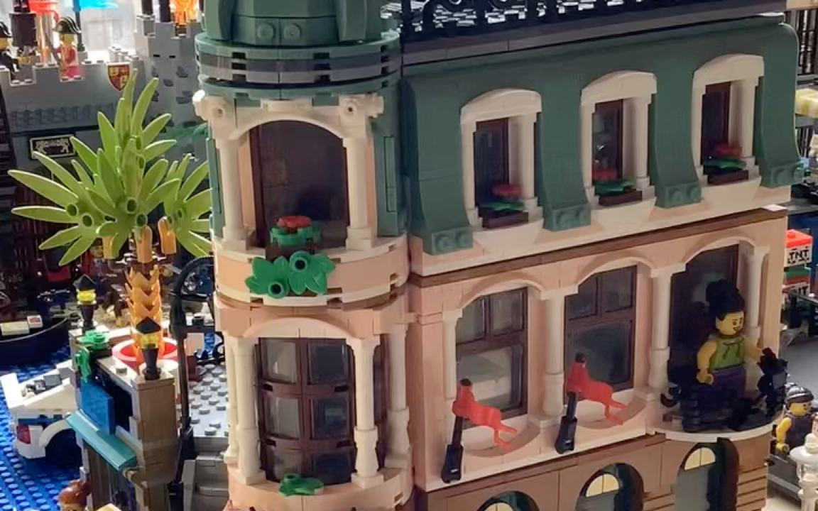 乐高街景系列转角精品酒店套内moc