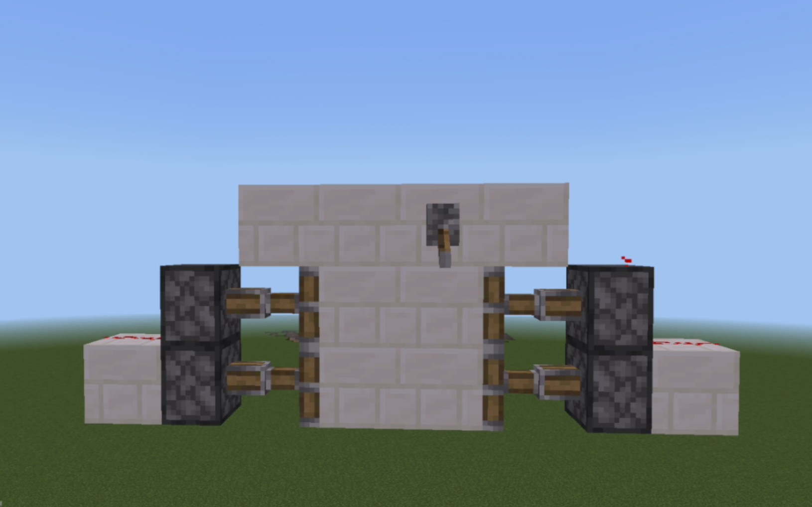 基岩版最小最简单的22活塞门(应该)_我的世界