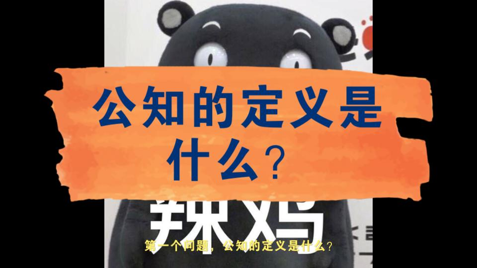 公知的定义是什么?哔哩哔哩bilibili