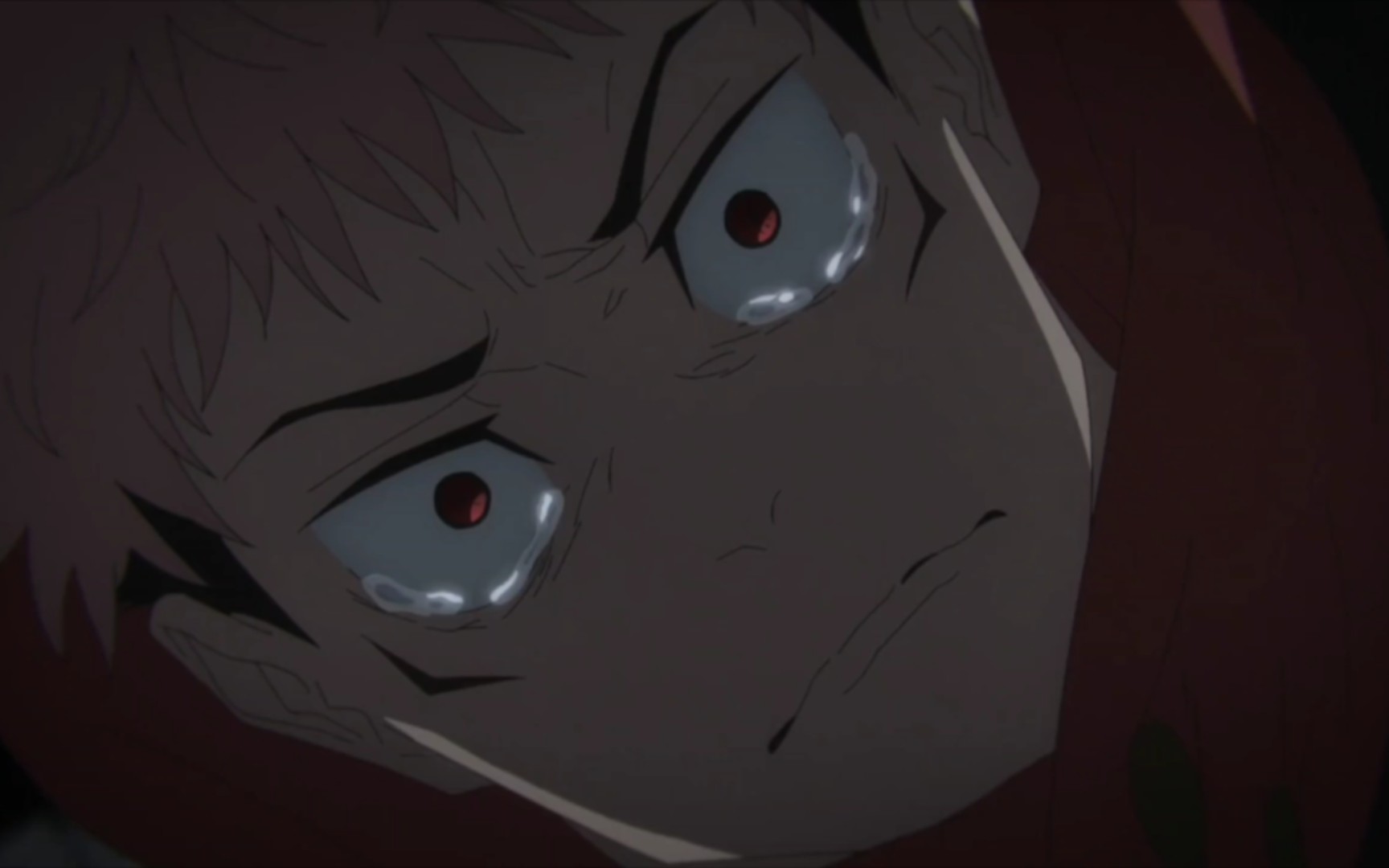 得知宿傩用自己的身体屠杀平民后,虎杖崩溃了