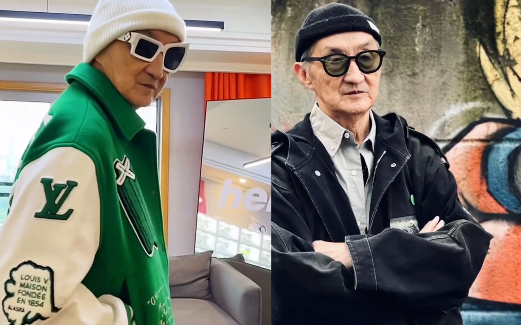 武汉85岁老爷爷穿搭极潮,换装后的造型炫酷无比:这老爷子太帅了