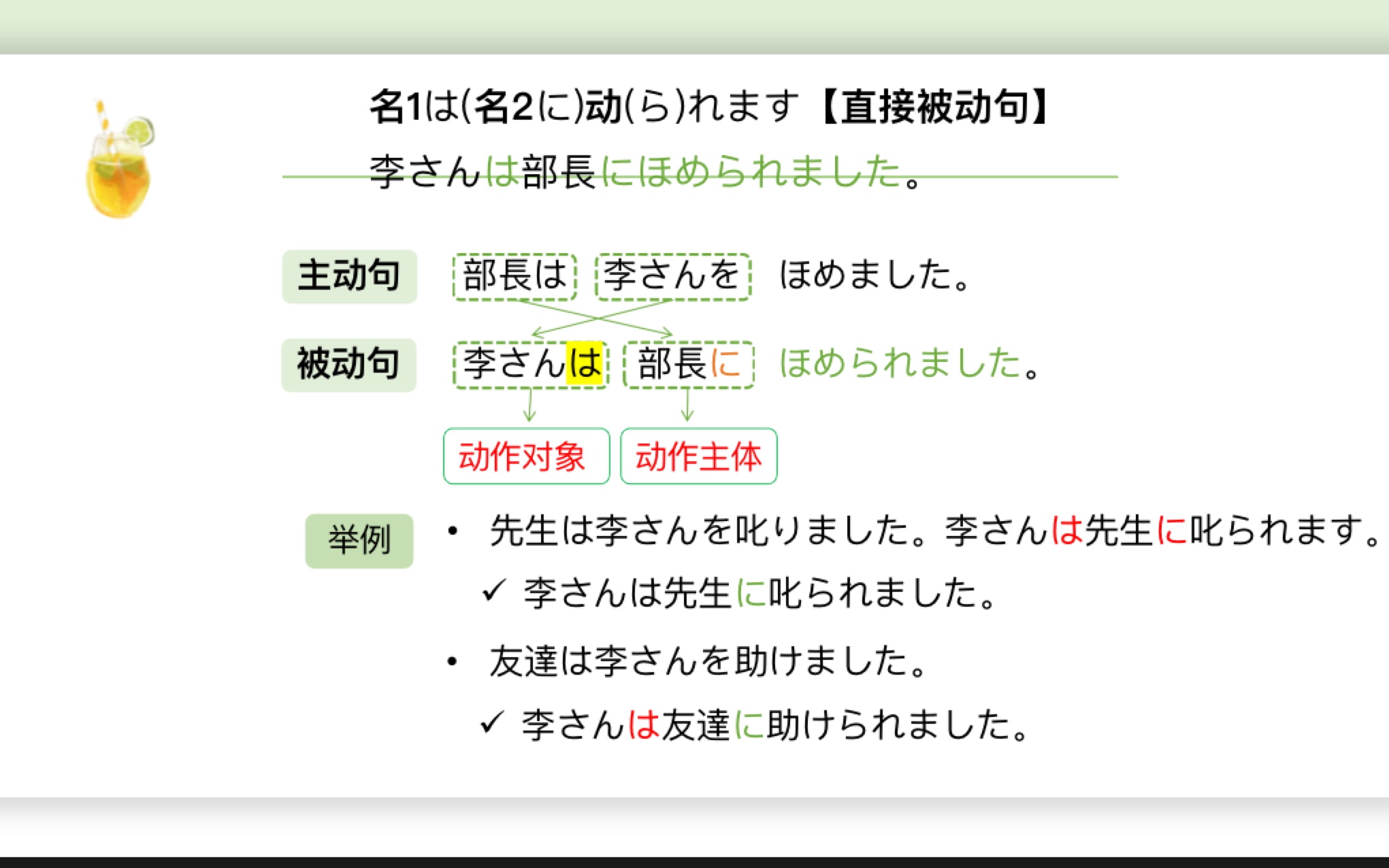 [图]标准日本语41课（被动语法句型）