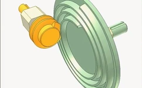 机构动画——阿基米德螺旋齿轮和蜗杆哔哩哔哩bilibili