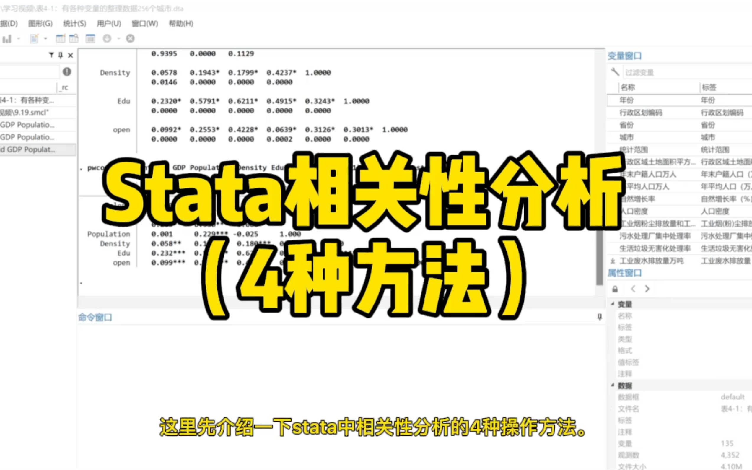 stata相关性分析(4种方法)哔哩哔哩bilibili