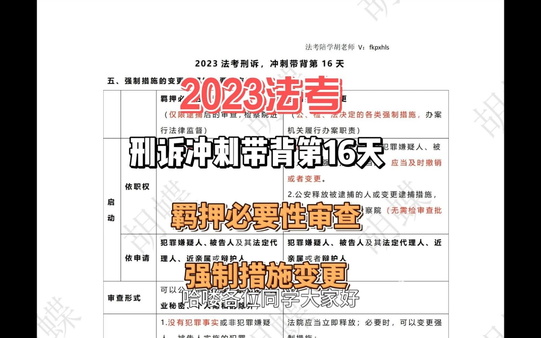 2023法考刑诉带背第16天羁押必要性审查哔哩哔哩bilibili