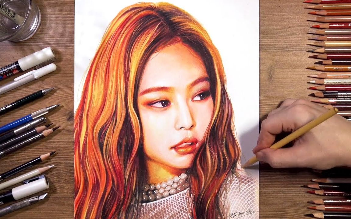 【彩铅】blackpink成员: jennie_哔哩哔哩_bilibili