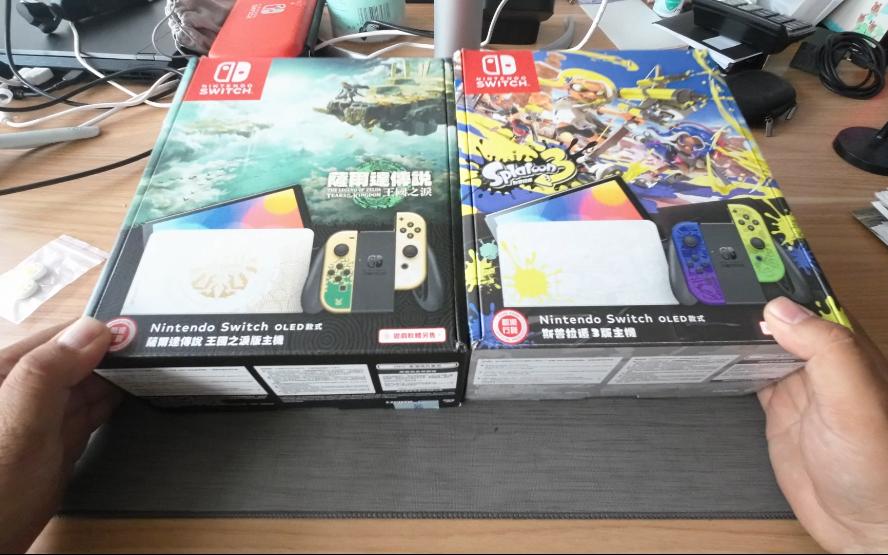 [图]switch oled塞尔达限定和喷射限定对比