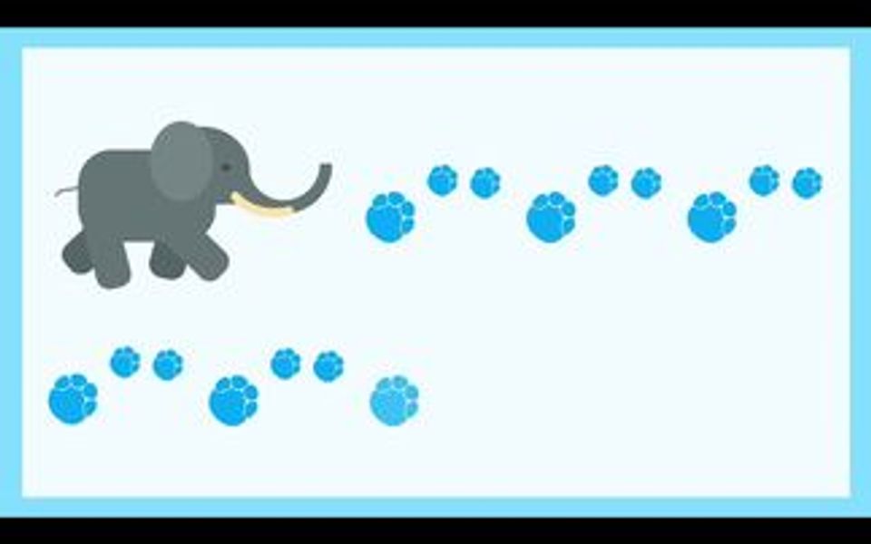 人音版小学一年级下册《大象》通过脚印感受三拍子的强弱规律,模仿