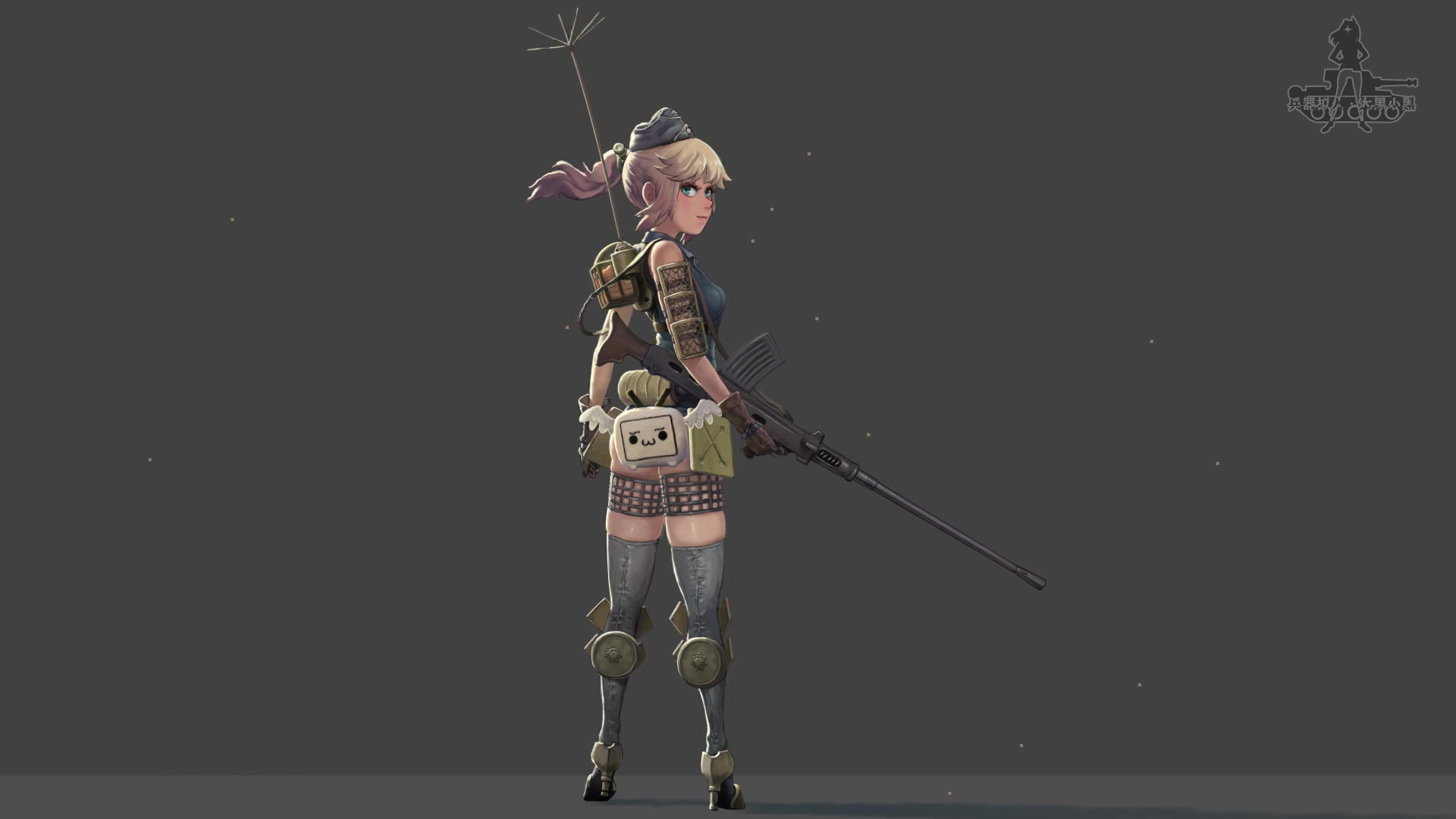 兵器拟人-德国二型山猫侦察坦克-spine动画demo