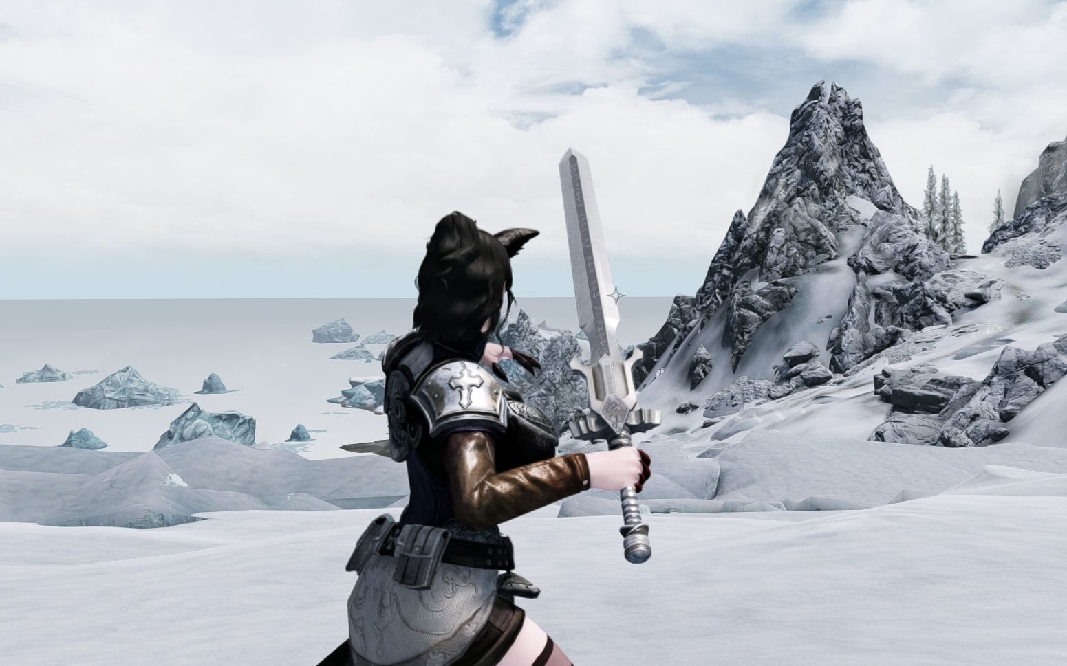 上古卷轴5 展示一把漂亮的双手武器sword of the ancient tongues远古