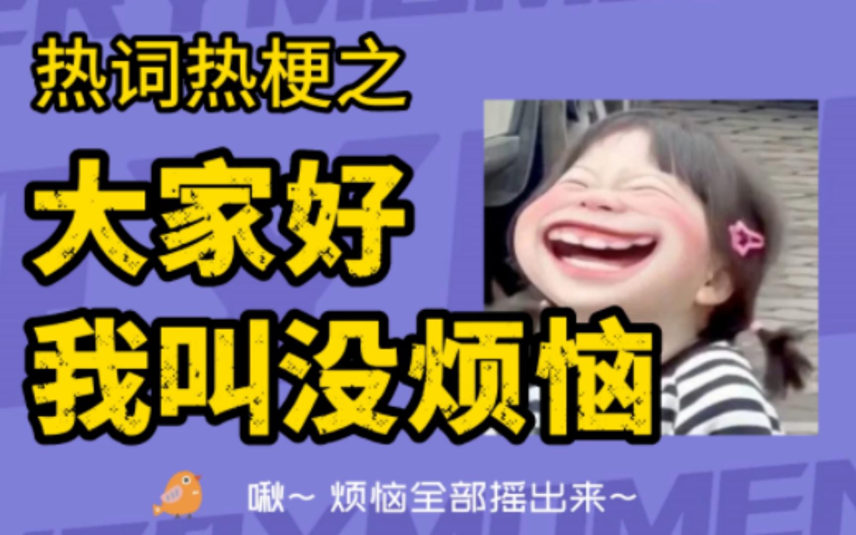 大家好我叫没烦恼是什么梗?全民摇头没烦恼【知梗鸟儿】