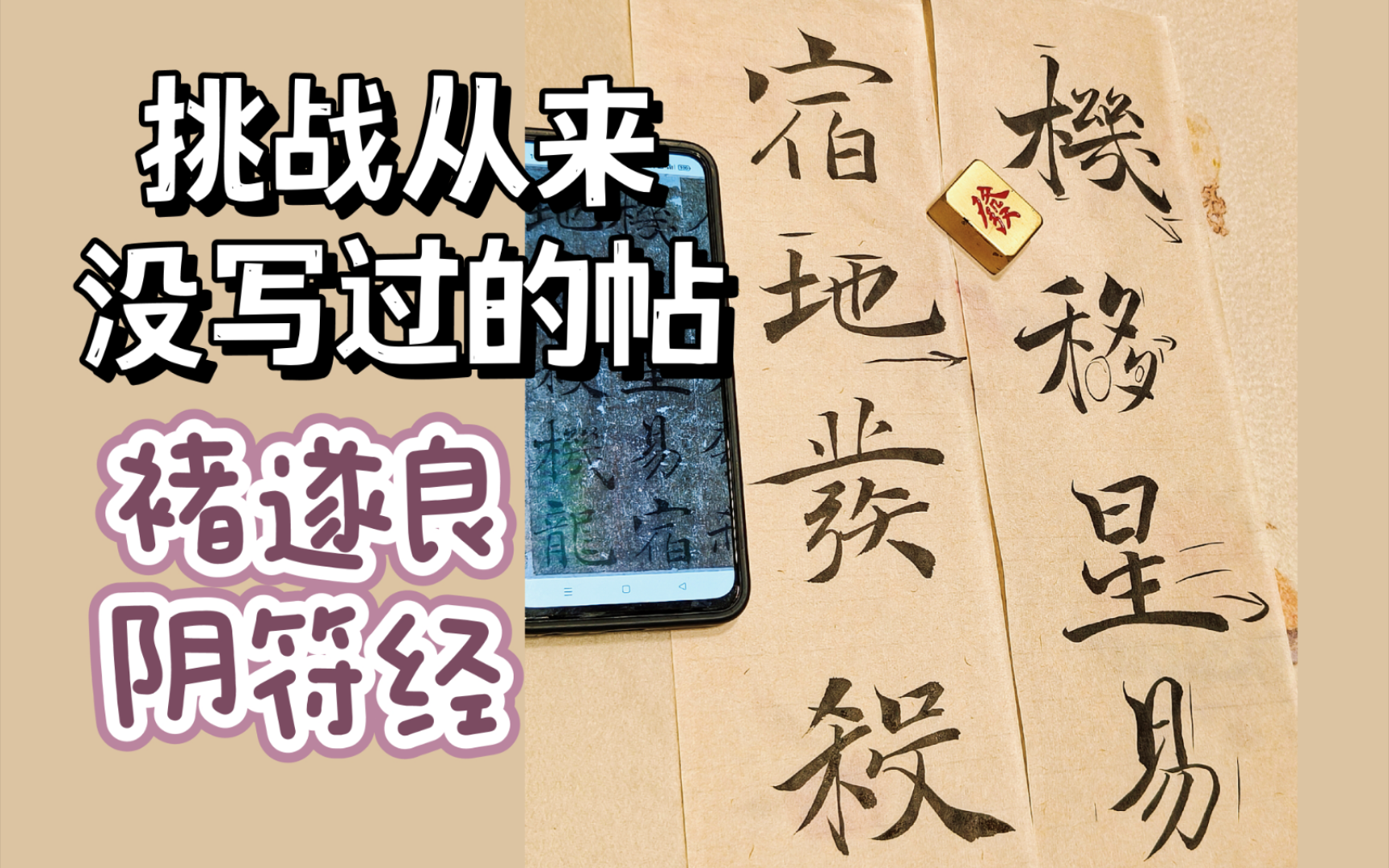 挑战从来没写过的帖|禇遂良《阴符经》读帖临帖哔哩哔哩bilibili