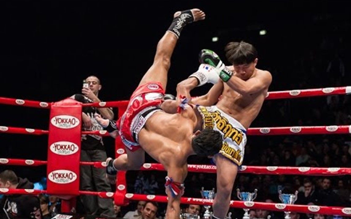 中文字幕善猜教3种侧翻踢组合善猜saenchai进化泰拳