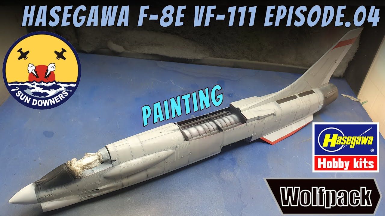 长谷川 1/48 F8E"十字军战士"战斗机模型制作Part.4哔哩哔哩bilibili