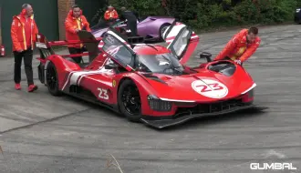 Télécharger la video: $5.4 Million Ferrari 499P Modificata - Engine Start Up, Accelerations, Fly By