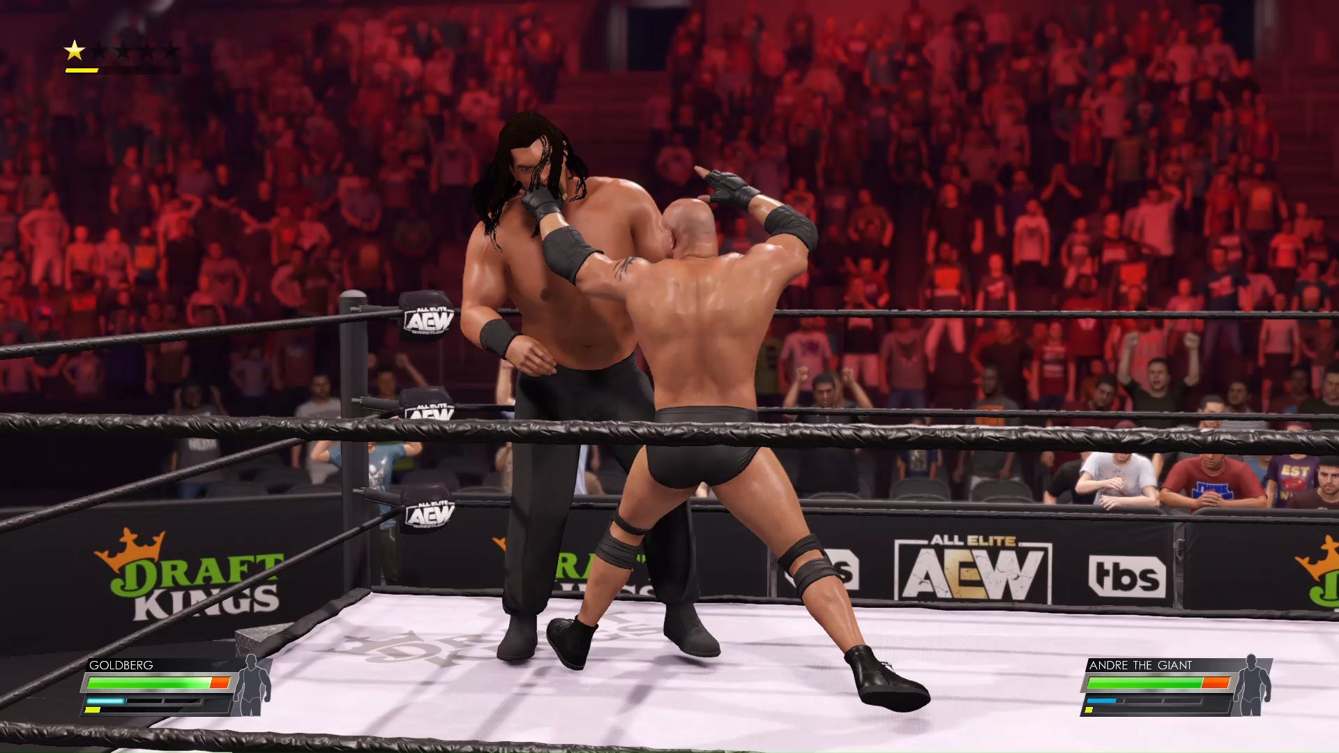 wwe2k22 战神高博vs巨人卡里 梦幻对决