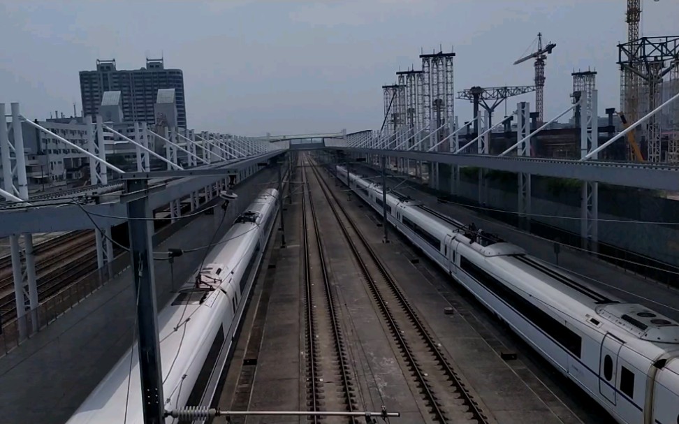 兰州西站)本务兰州车辆段crh380b-5637 5836广州北站发车,g6017进站