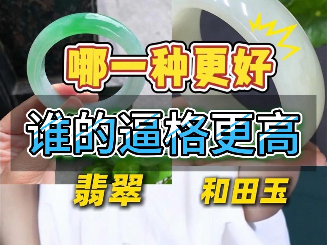 翡翠跟和田玉哪一种更好?谁的价值更高?哔哩哔哩bilibili