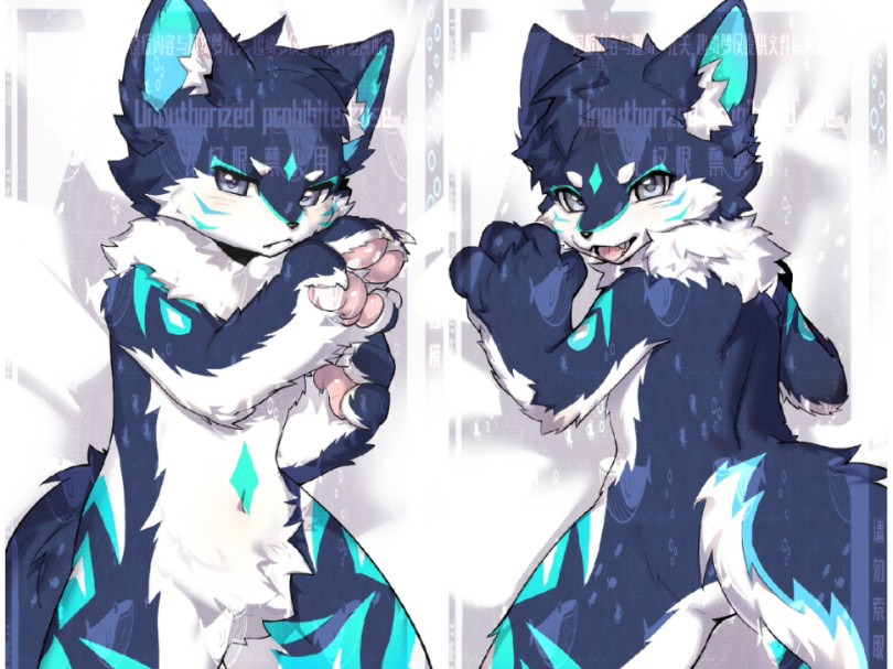 【兽设直出】渐变花纹狼狼,120直,断乘1.5,断有赠,也接稿