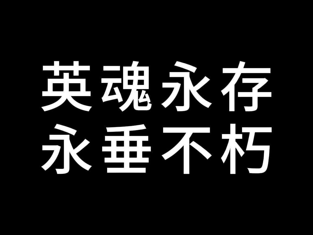 英魂永存,永垂不朽哔哩哔哩bilibili