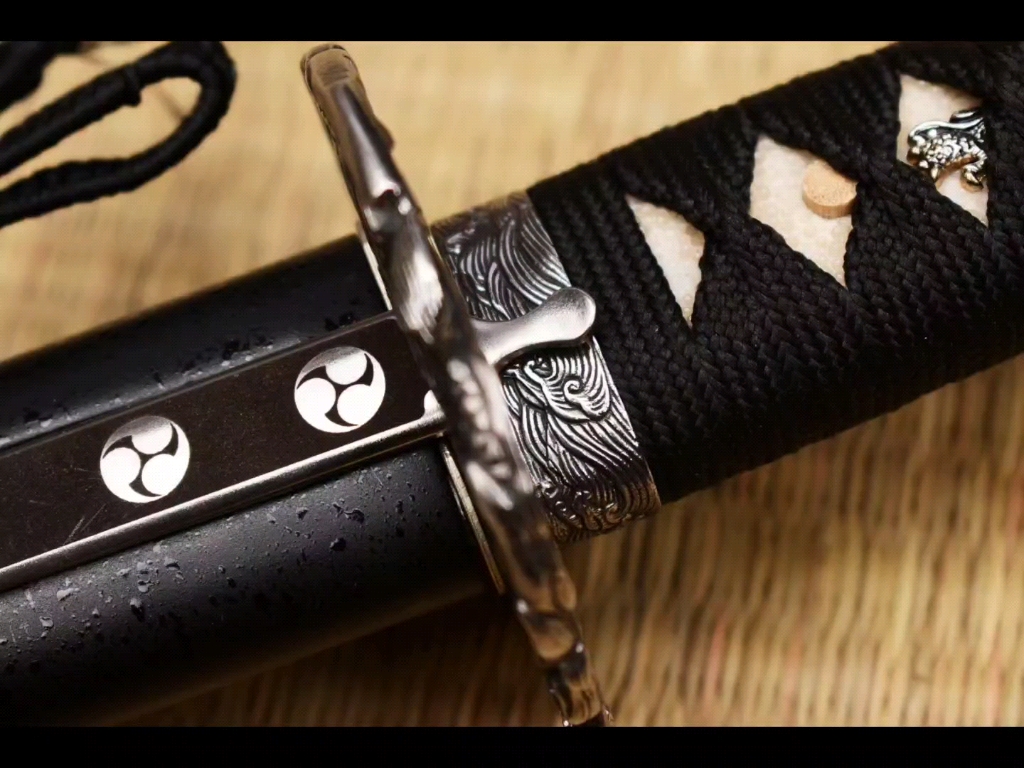 四款带柄笄系列打刀胁差 日本古江户幕府时期风格日本刀 露出鸡脚