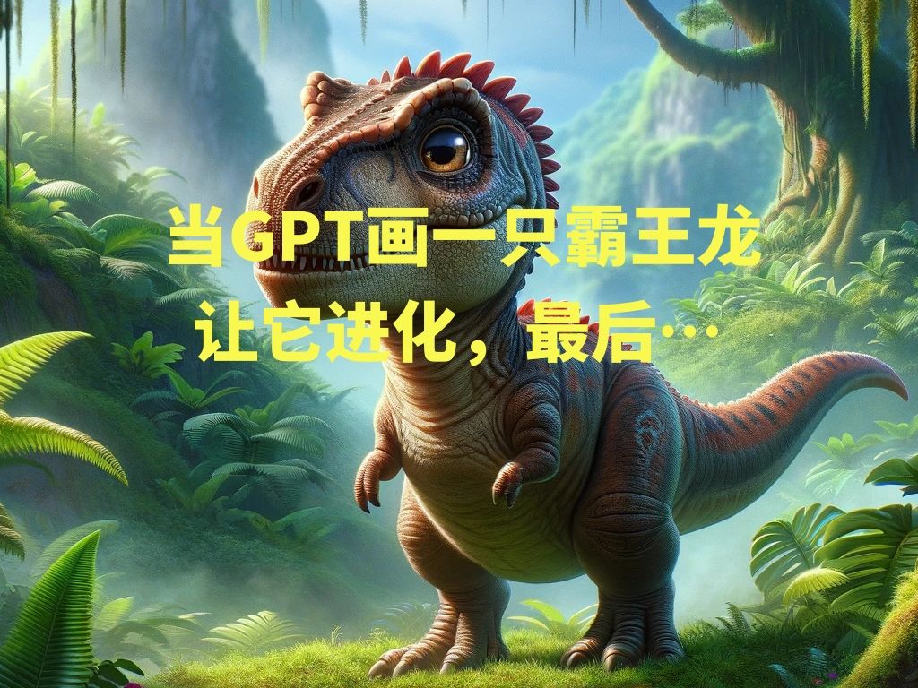 [图]「GPT4绘画」当GPT画一只霸王龙让它进化，最后…