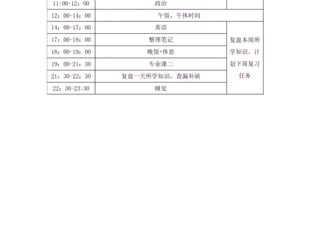 暑期考研复习计划表!(超详细,通用)