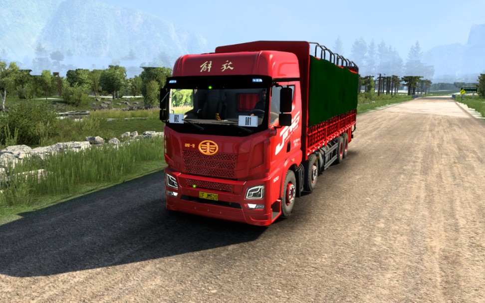 欧卡2 开解放j6高栏体验一把南美的土路