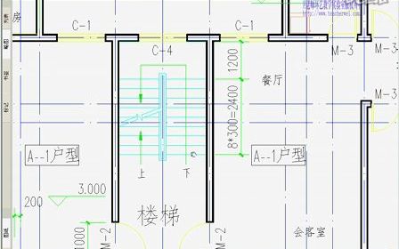 0001CAD教程——插入两跑楼梯哔哩哔哩bilibili