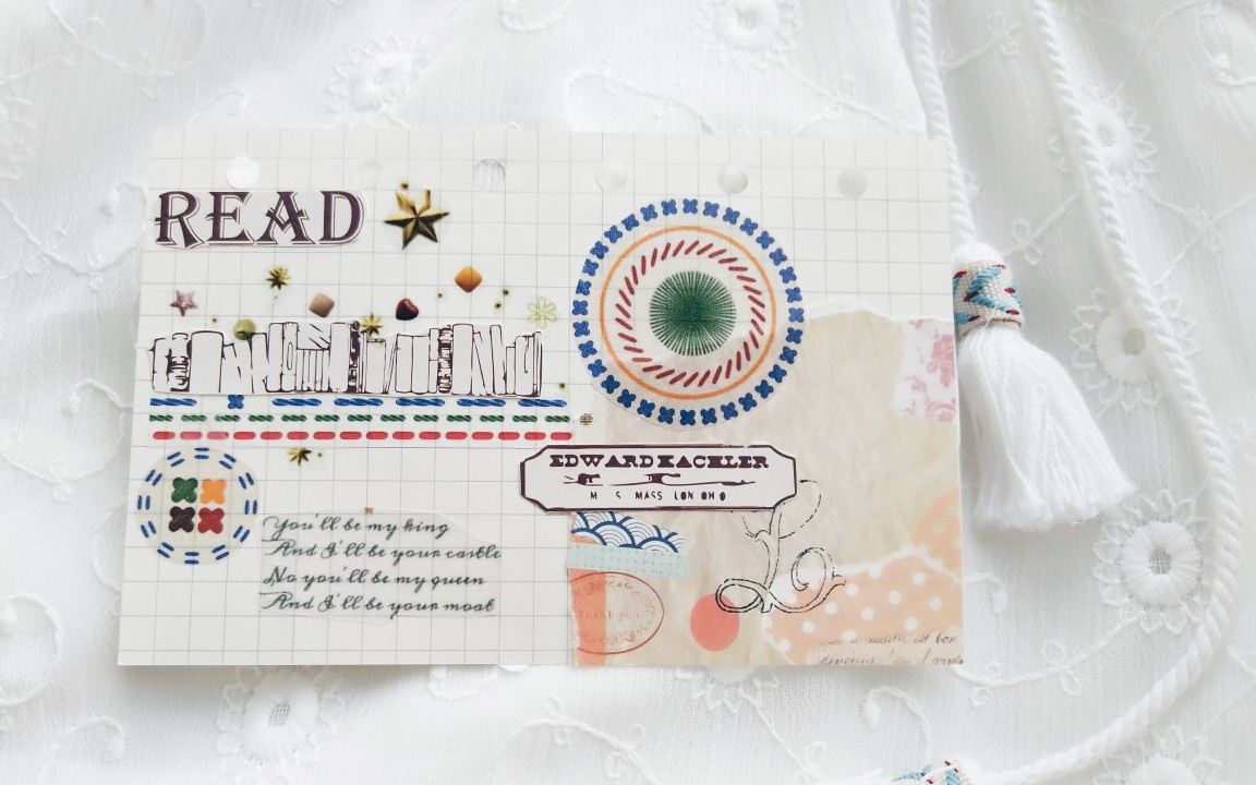 卡片拼贴复古盐系手帐拼贴盐系手帐