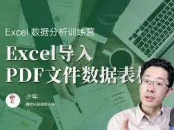 Download Video: PDF文件数据用Excel轻松导入分析