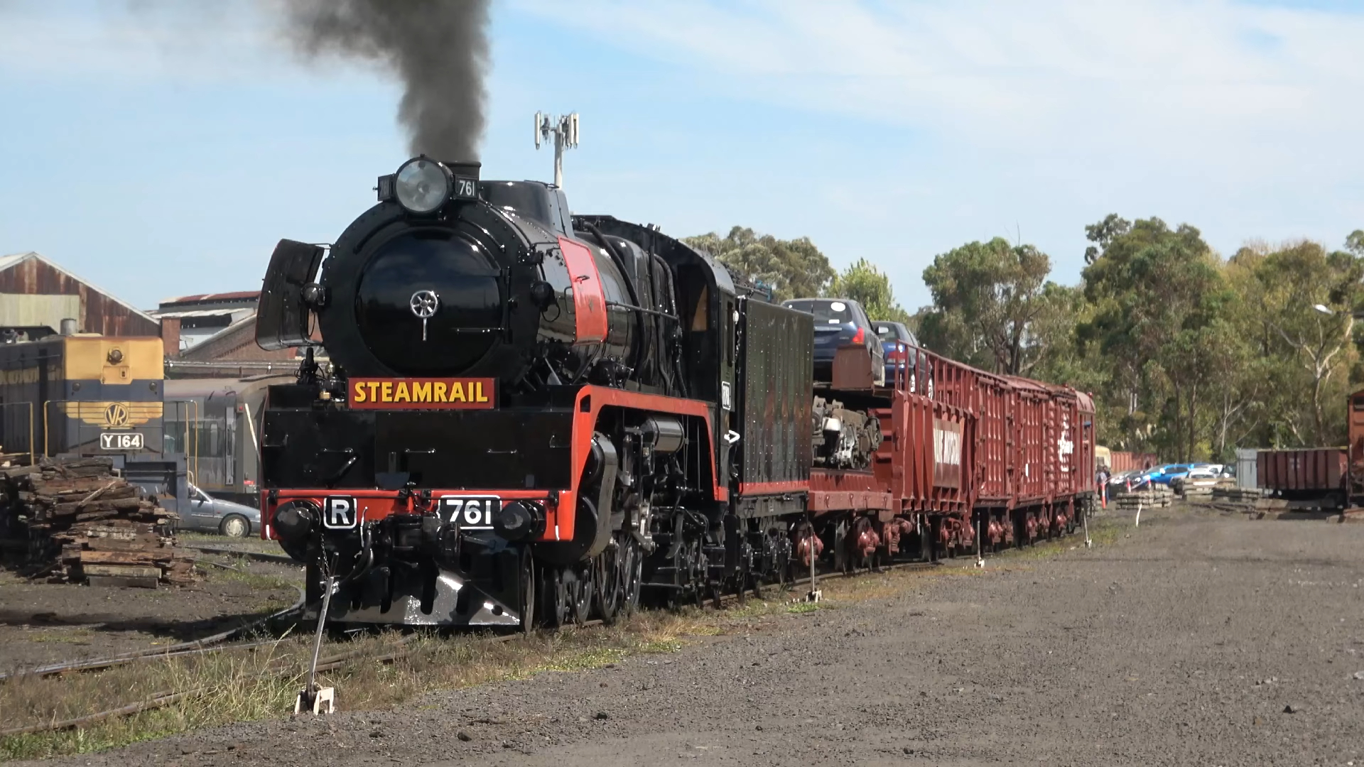 澳大利亚墨尔本纽波特机车车辆厂开放日蒸汽机车运行4k视频合集