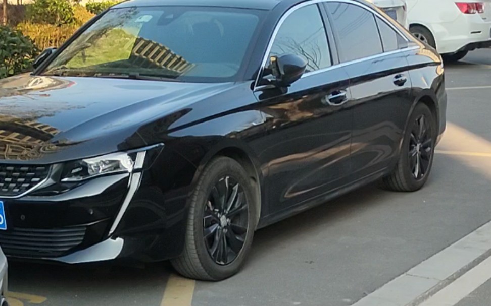 标致508l外观改装系列2,碳纤维花纹轮毂贴纸,又是20块钱淘宝买的!