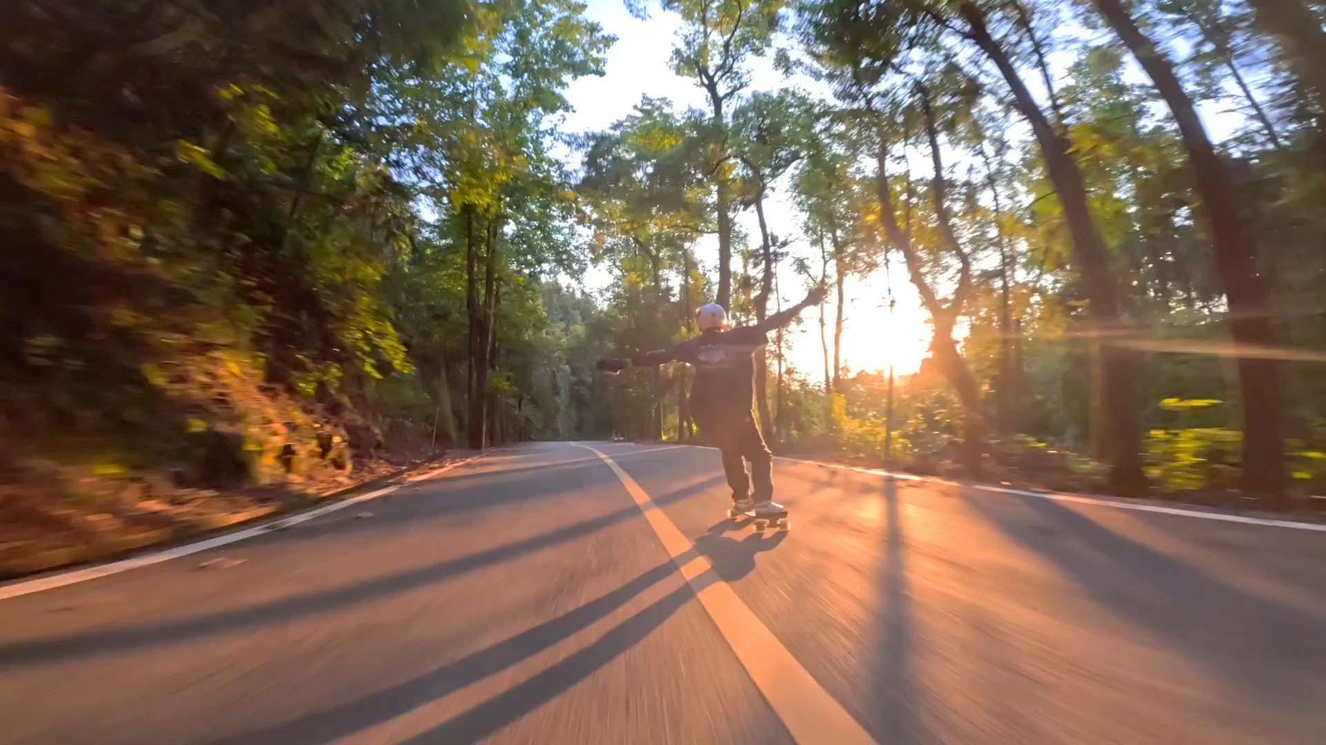 落日时分的岣嵝峰downhill