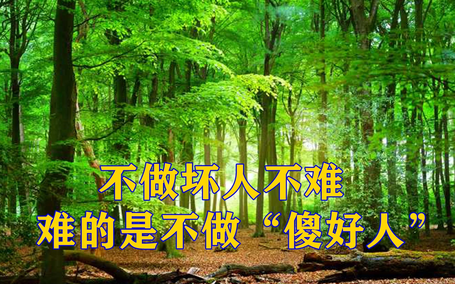 没有背景就不能做好人?不做坏人不难,难的是不做烂好人