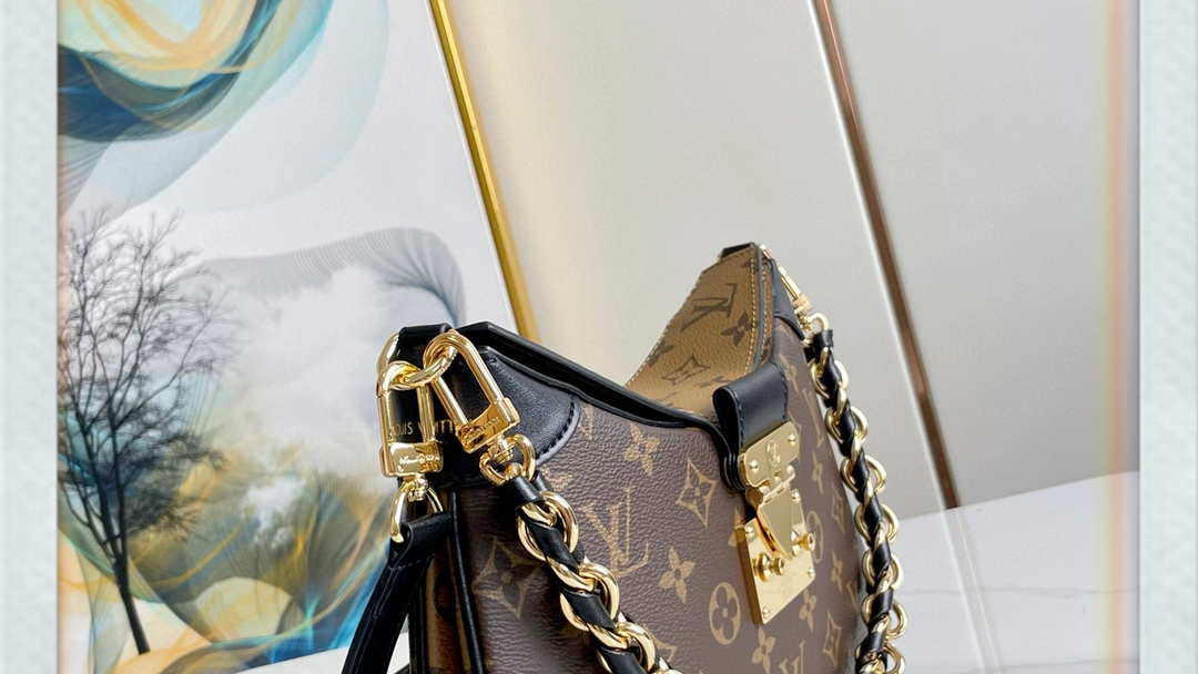 m46659 29×19×9twinny 老花链条斜挎包高仿lv路易威登