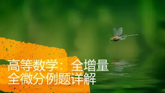 全增量和全微分还没弄明白？没关系，两个例题帮你搞清楚