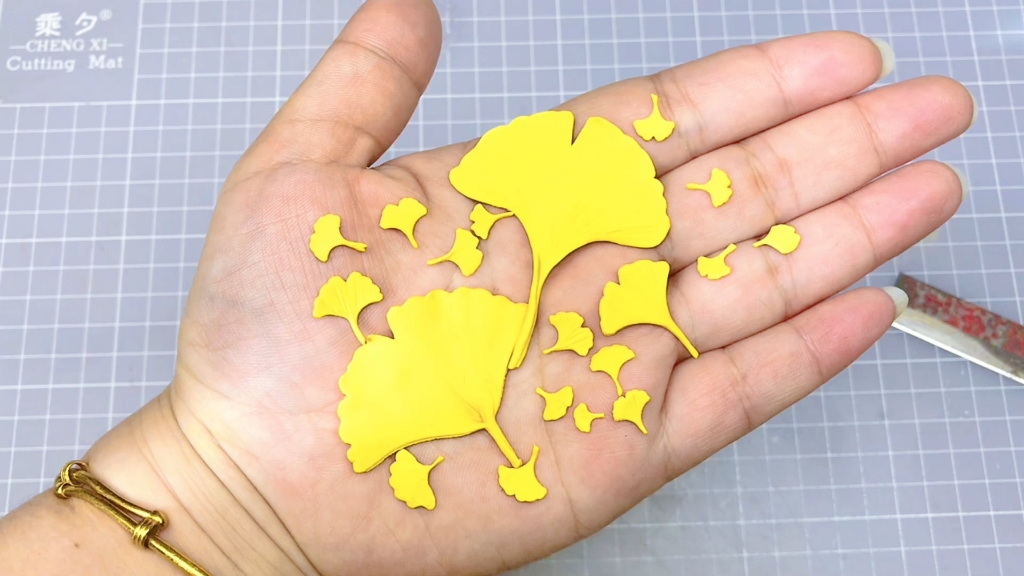 【超轻粘土】银杏树叶制作过程分享