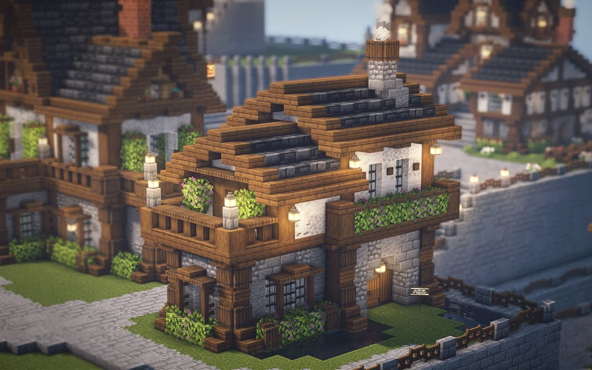【minecraft建筑教程】如何建造中世纪制图师房屋