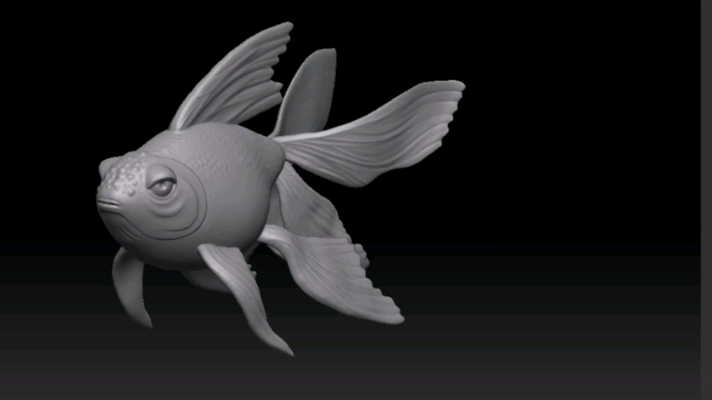 zbrush建模小金鱼练习
